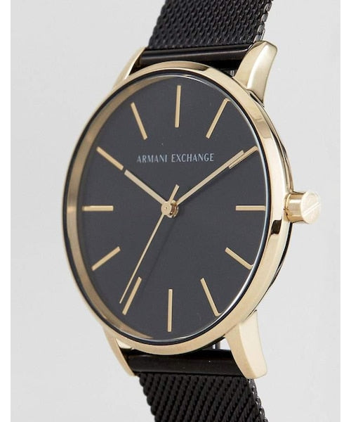  Shop Authentic Armani Exchange Lola Three Hand Black Dial Black Mesh Strap Watch For Women - AX5548 - Luxxuri