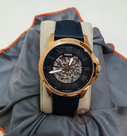  Shop Authentic Fossil Grant Automatic Skeleton Blue Dial Blue Leather Strap Watch for Men - ME3102 - Luxxuri