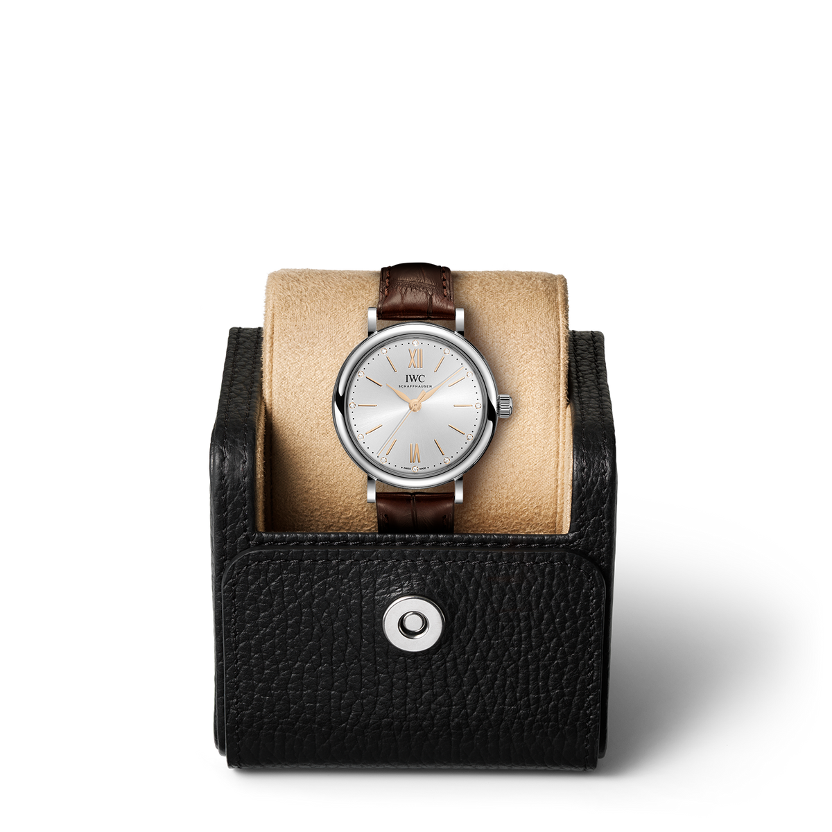  Shop Authentic IWC Portofino Automatic Silver Dial Brown Leather Strap Watch for Women - IW357403 - Luxxuri