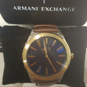  Shop Authentic Armani Exchange Nico Quartz Blue Dial Brown Leather Strap Watch For Men - AX2334 - Luxxuri