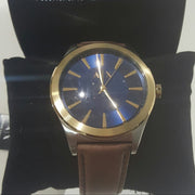  Shop Authentic Armani Exchange Nico Quartz Blue Dial Brown Leather Strap Watch For Men - AX2334 - Luxxuri