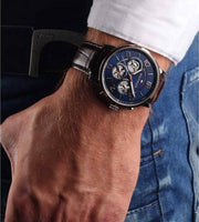  Shop Authentic Tommy Hilfiger Keagan Chronograph Blue Dial Brown Leather Strap Watch for Men - 1791290 - Luxxuri