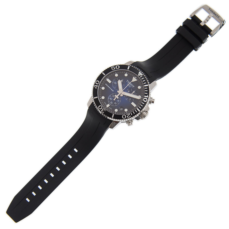  Shop Authentic Tissot Seastar 1000 Chronograph Blue Dial Black Rubber Strap Watch For Men - T120.417.17.041.00 - Luxxuri