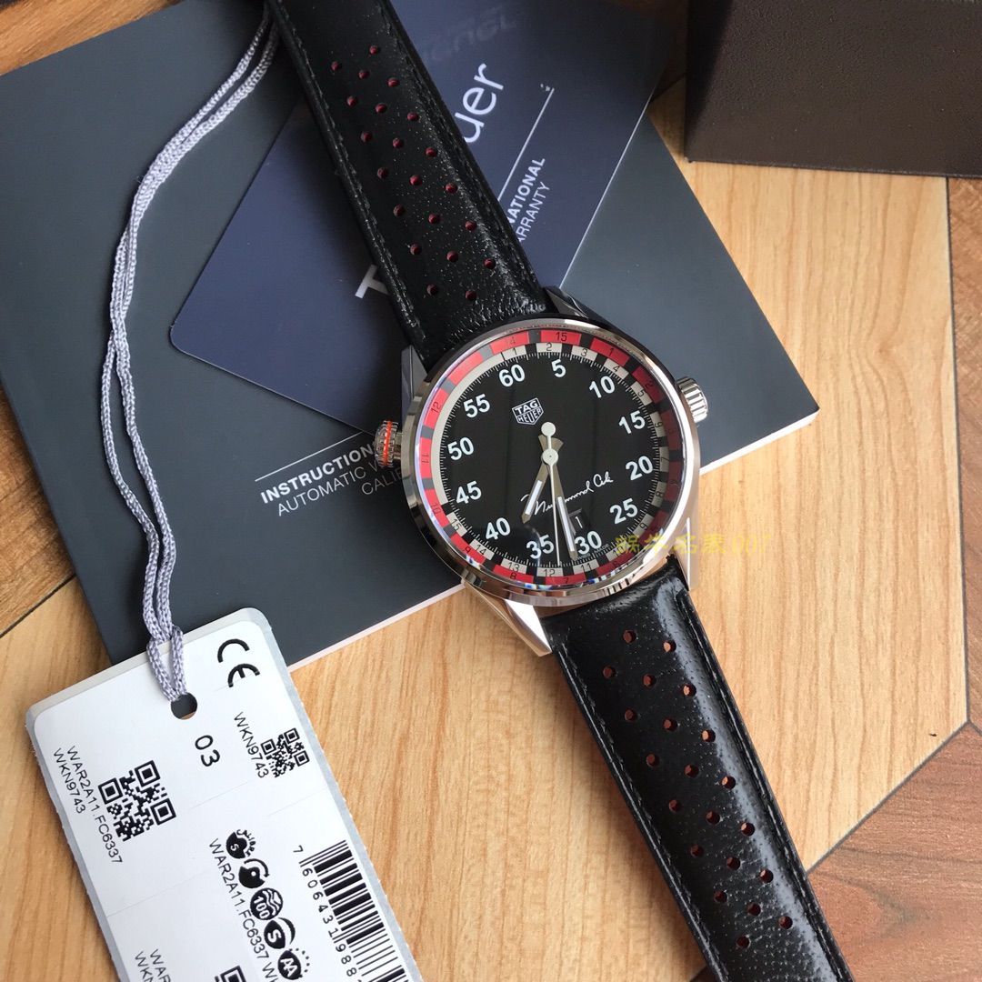  Shop Authentic Tag Heuer Carrera Muhammad Ali Black Dial Watch for Men - WAR2A11.FC6337 - Luxxuri