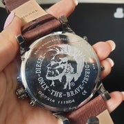  Shop Authentic Diesel Mr Daddy Blue Dial Brown Leather Strap Watch For Men - DZ7314 - Luxxuri
