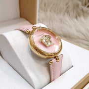  Shop Authentic Versace Palazzo Empire Pink Dial Pink Leather Strap Watch for Women - VCO030017 - Luxxuri