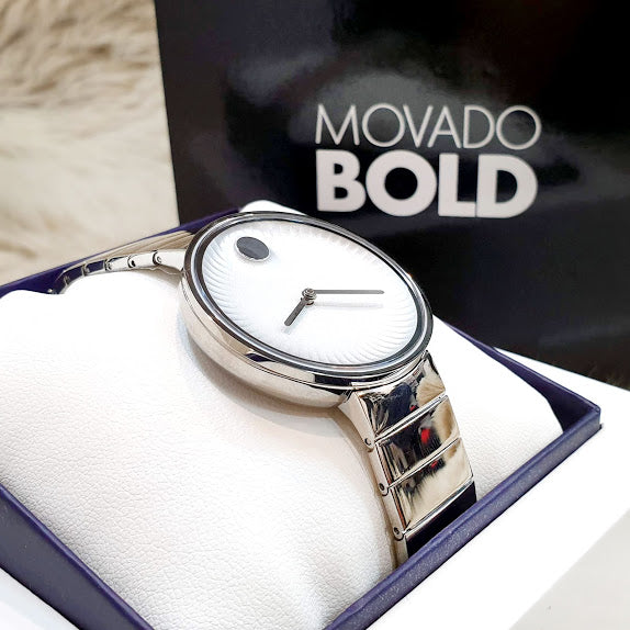  Shop Authentic Movado Edge Silver Dial Silver Steel Strap Watch for Women - 3680012 - Luxxuri