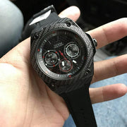  Shop Authentic Guess Legacy Black Dial Black Rubber Strap Watch For Men - W1048G2 - Luxxuri