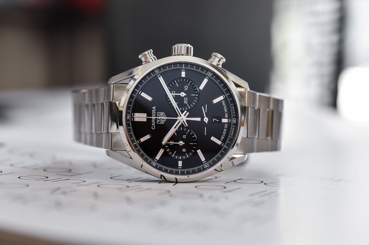  Shop Authentic Tag Heuer Carrera Chronograph Blue Dial Silver Steel Strap Watch for Men - CBN2011.BA0642 - Luxxuri