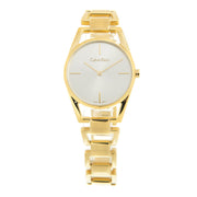  Shop Authentic Calvin Klein Dainty White Dial Gold Steel Strap Watch for Women - K7L23546 - Luxxuri
