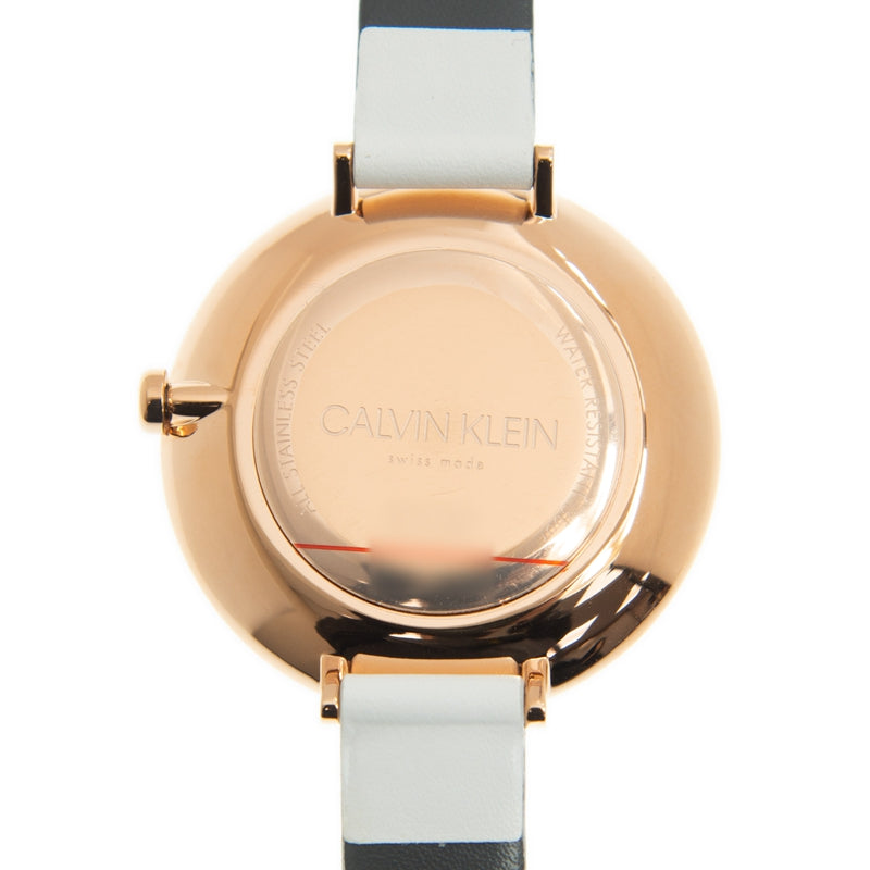 Shop Authentic Calvin Klein Rise White Dial White Leather Strap Watch for Women - K7A236LH - Luxxuri