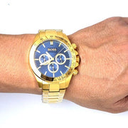  Shop Authentic Hugo Boss Ikon Blue Dial Gold Steel Strap Watch for Men - 1513340 - Luxxuri