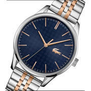 Lacoste Vienna Blue Dial Two Tone Steel Strap Watch for Men - 2011048