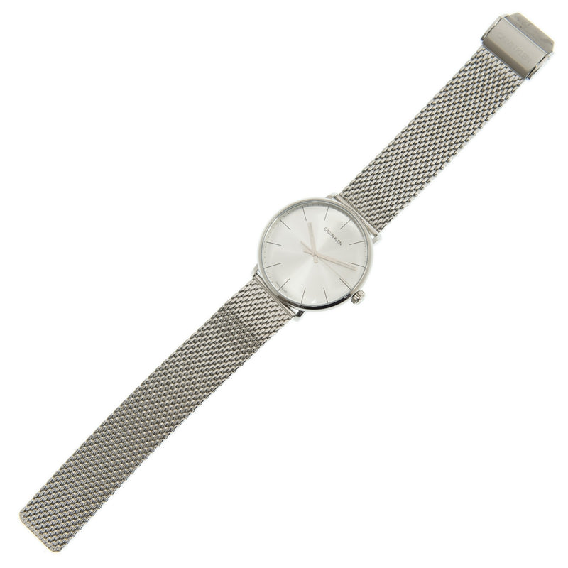  Shop Authentic Calvin Klein White Dial Silver Mesh Bracelet Watch for Women - K8M21126 - Luxxuri