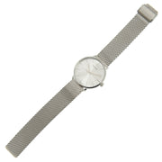  Shop Authentic Calvin Klein White Dial Silver Mesh Bracelet Watch for Women - K8M21126 - Luxxuri