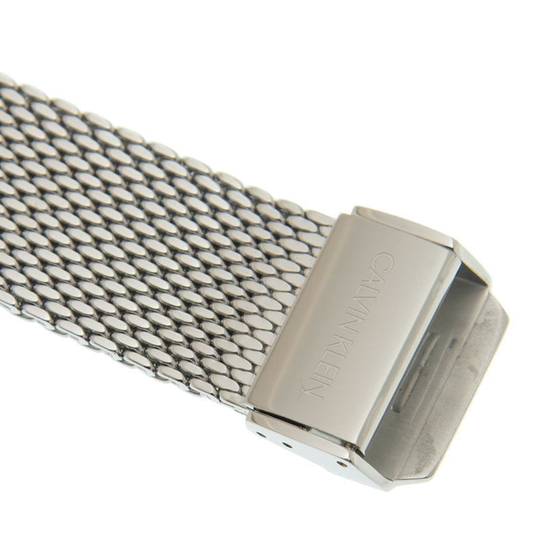  Shop Authentic Calvin Klein White Dial Silver Mesh Bracelet Watch for Women - K8M21126 - Luxxuri