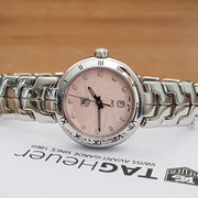  Shop Authentic Tag Heuer Link Diamonds Pink Dial Silver Steel Strap Watch for Women - WAT1415.BA0954 - Luxxuri