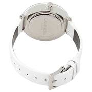  Shop Authentic Calvin Klein Rise White Grey Dial White Leather Strap Watch for Women - K7A231L6 - Luxxuri