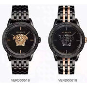  Shop Authentic Versace Palazzo Empire Quartz Black Dial Black Steel Strap Watch For Men - VEDB00518 - Luxxuri