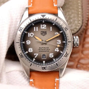  Shop Authentic Tag Heuer Autavia Isograph Grey Dial Calfskin Brown Leather Strap Watch for Men - WBE5111.FC8267 - Luxxuri