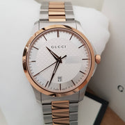  Shop Authentic Gucci G Timeless Silver Dial Two Tone Steel Strap Watch For Men - YA126473 - Luxxuri