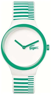 Lacoste Goa White Dial Two Tone Silicon Strap Watch for Kids - 2020117