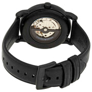  Shop Authentic Emporio Armani Luigi Automatic Skeleton Black Dial Black Leather Strap Watch For Men - AR60012 - Luxxuri