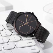  Shop Authentic Calvin Klein Minimal Black Dial Black Mesh Bracelet Watch for Men - K3M214X1 - Luxxuri