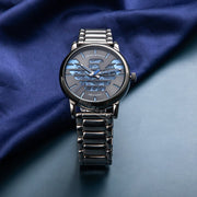  Shop Authentic Emporio Armani Meccanico Automatic Grey Dial Grey Steel Strap Watch For Men - AR60029 - Luxxuri