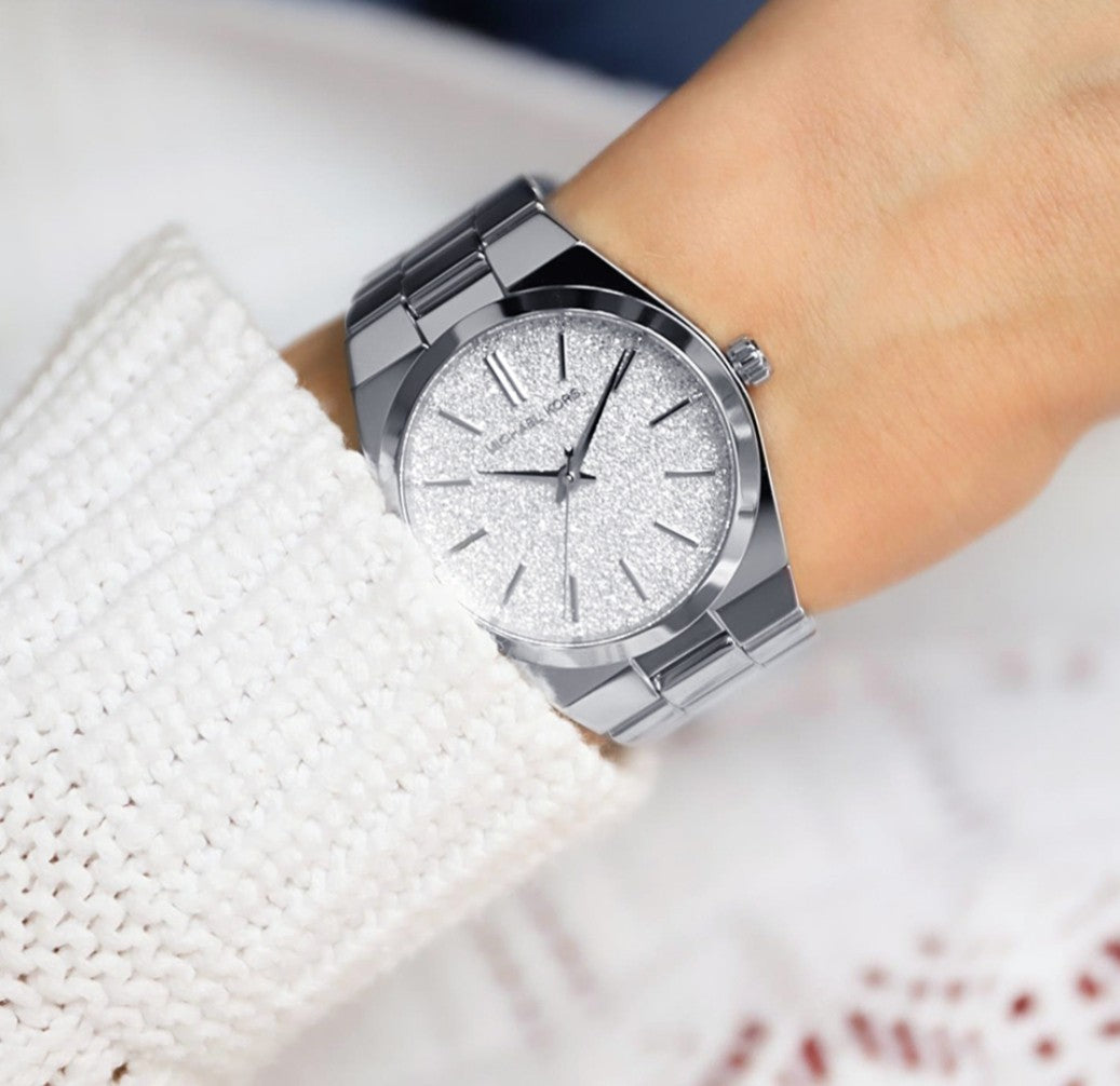  Shop Authentic Michael Kors Channing Three Hand Silver Dial Silver Steel Strap Watch For Women - MK6626 - Luxxuri