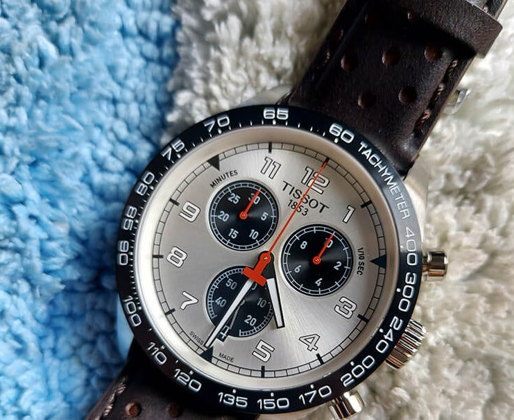  Shop Authentic Tissot T Sport PRS 516 Chronograph Silver Dial Brown Leather Strap Watch for Men - T131.617.16.032.00 - Luxxuri