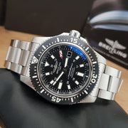  Shop Authentic Breitling Superocean II Special 44mm Black Dial Silver Steel Strap Watch for Men - Y1739310/BF45/162A - Luxxuri