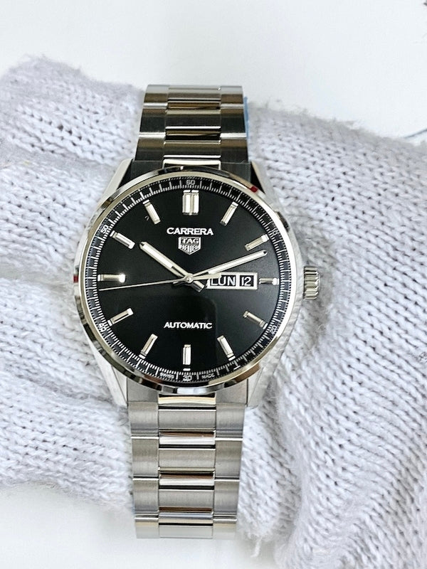  Shop Authentic Tag Heuer Carrera Day Date Automatic Black Dial Silver Steel Strap Watch for Men - WBN2010.BA0640 - Luxxuri