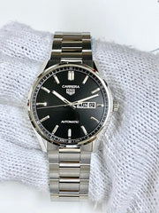  Shop Authentic Tag Heuer Carrera Day Date Automatic Black Dial Silver Steel Strap Watch for Men - WBN2010.BA0640 - Luxxuri