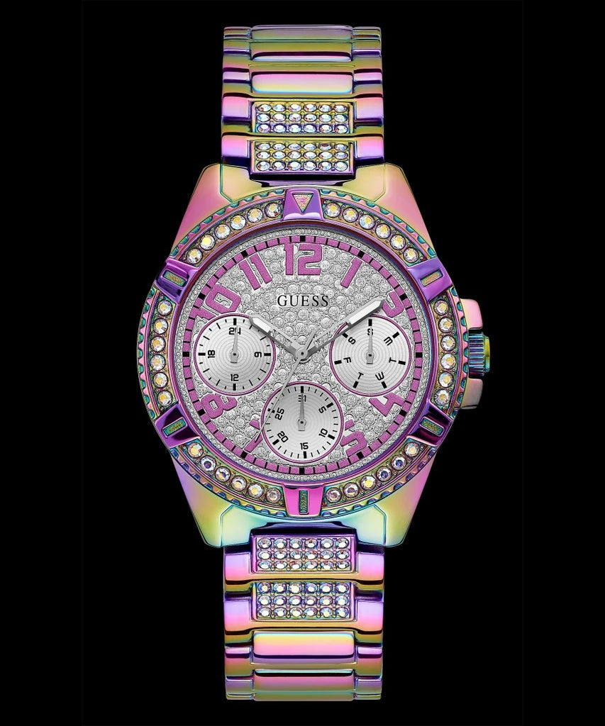  Shop Authentic Guess Lady Frontier Diamonds Silver Dial Multicolor Steel Strap Watch for Women - GW0044L1 - Luxxuri