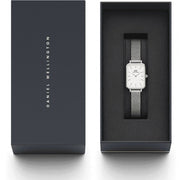  Shop Authentic Daniel Wellington Quadro Unitone Silver Dial Silver Mesh Strap Watch For Women - DW00100486 - Luxxuri