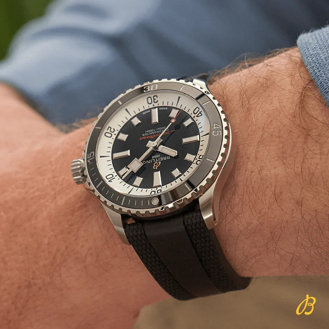  Shop Authentic Breitling Superocean Automatic 46 Black Dial Black Rubber Strap Watch for Men - A17378211B1S1 - Luxxuri