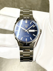  Shop Authentic Tag Heuer Carrera Day Date Blue Dial Silver Steel Strap Watch for Women - WBN2012.BA0640 - Luxxuri