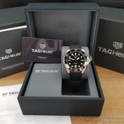  Shop Authentic Tag Heuer Aquaracer Professional 300 Automatic Black Dial Black Rubber Strap Watch for Men - WBP201A.FT6197 - Luxxuri