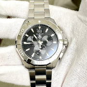  Shop Authentic Tag Heuer Aquaracer Chronograph Black Dial Silver Steel Strap Watch for Men - CAY1110.BA0927 - Luxxuri