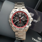  Shop Authentic Tag Heuer Formula 1 Chronograph Black Dial Silver Steel Strap Watch for Men - CAZ101Y.BA0842 - Luxxuri