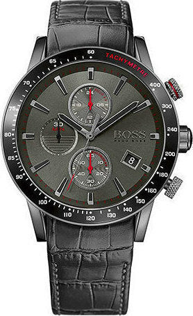  Shop Authentic Hugo Boss Rafale Chronograph Grey Dial Black Leather Strap Watch For Men - HB1513445 - Luxxuri