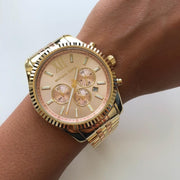  Shop Authentic Michael Kors Lexington Gold Dial Gold Steel Strap Watch for Women - MK6473 - Luxxuri