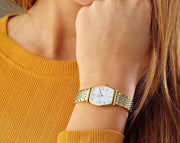  Shop Authentic Longines La Grande Classique de Longines Tonneau 22 Gold Watch for Women - L4.205.2.11.7 - Luxxuri