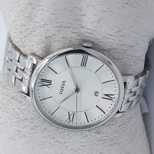  Shop Authentic Fossil Jacqueline White Dial Silver Steel Strap Watch for Women - ES3698 - Luxxuri