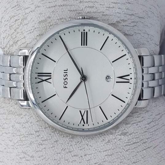  Shop Authentic Fossil Jacqueline White Dial Silver Steel Strap Watch for Women - ES3698 - Luxxuri
