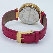  Shop Authentic Michael Kors Parker Chronograph White Dial Pink Leather Strap Watch for Women - MK2297 - Luxxuri