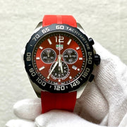  Shop Authentic Tag Heuer Formula 1 Chronograph Red Dial Red Rubber Strap Watch for Men - CAZ101AN.FT8055 - Luxxuri