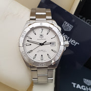  Shop Authentic Tag Heuer Aquaracer Automatic White Dial Silver Steel Strap Watch for Men - WAY2111.BA0928 - Luxxuri