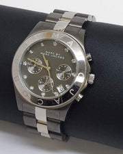  Shop Authentic Marc Jacobs Blade Chronograph Black Dial Two Tone Steel Strap Watch for Women - MBM3179 - Luxxuri